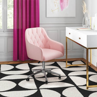 Pink and gold online vanity chair